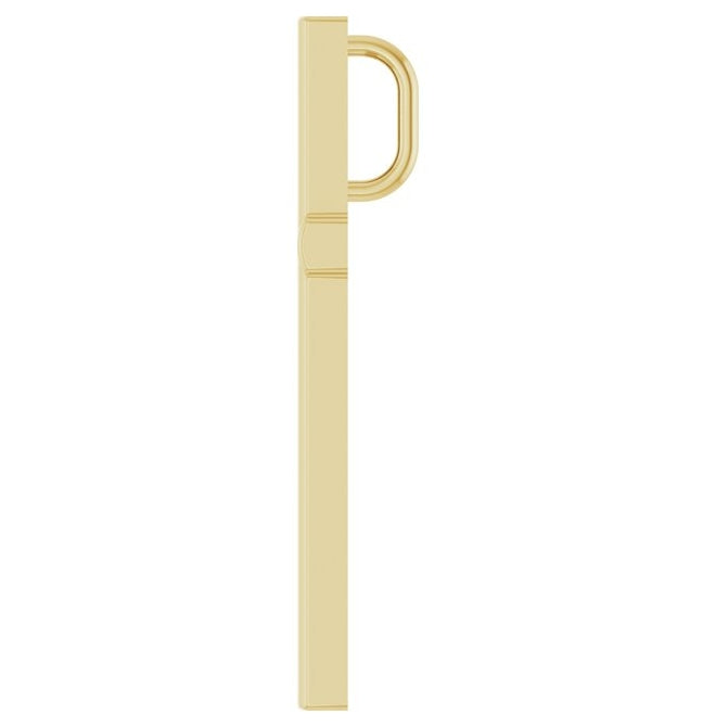 18K Yellow Gold 21.7x13.5 mm Polished Cross Pendant