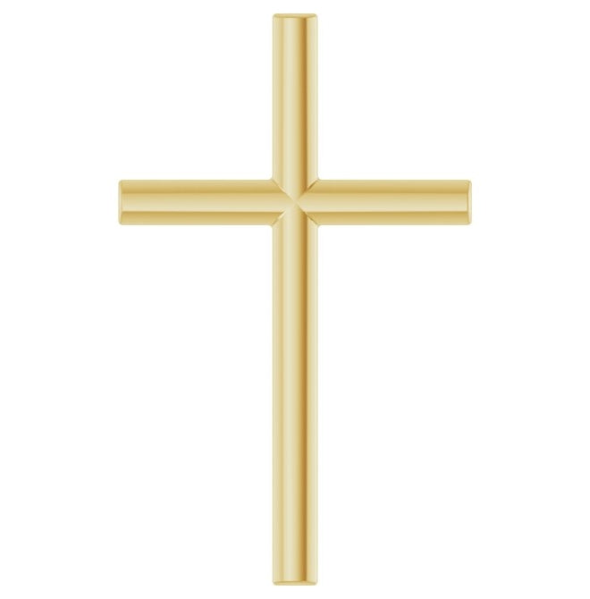18K Yellow Gold 21.7x13.5 mm Polished Cross Pendant