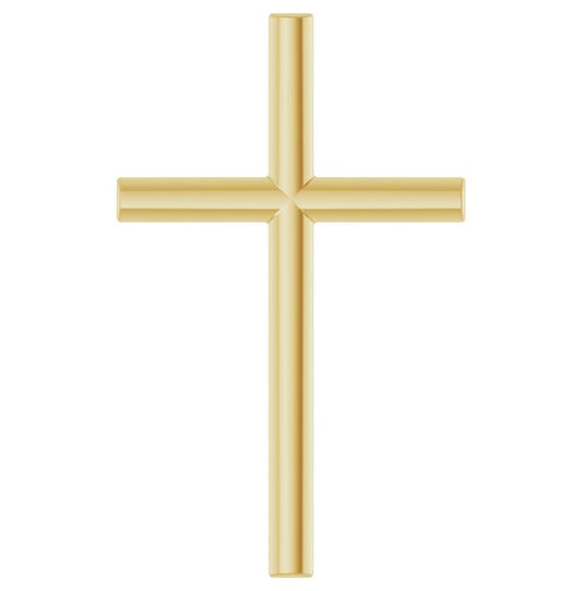 18K Yellow Gold 21.7x13.5 mm Polished Cross Pendant