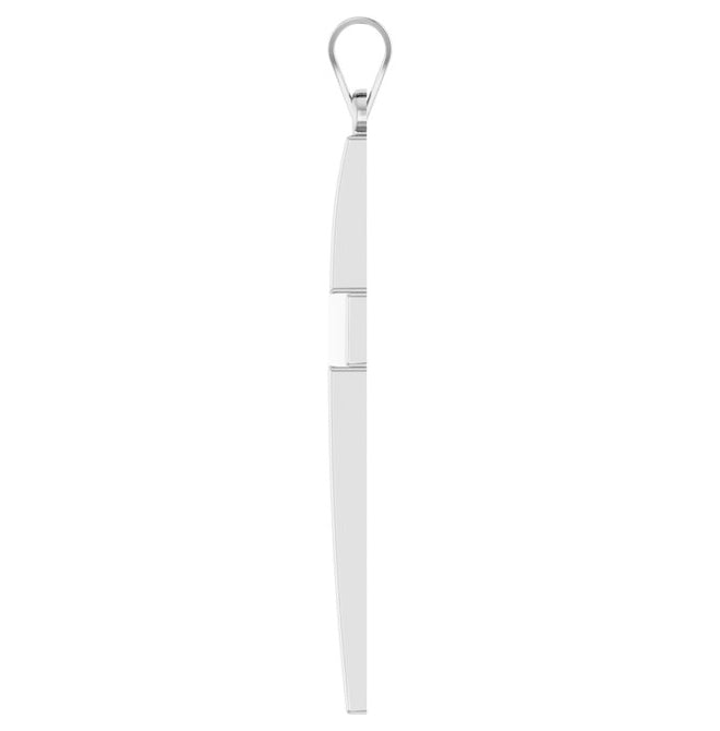 14K Yellow Or White Gold Or Sterling Silver Or Platinum Polished Cross Pendant
