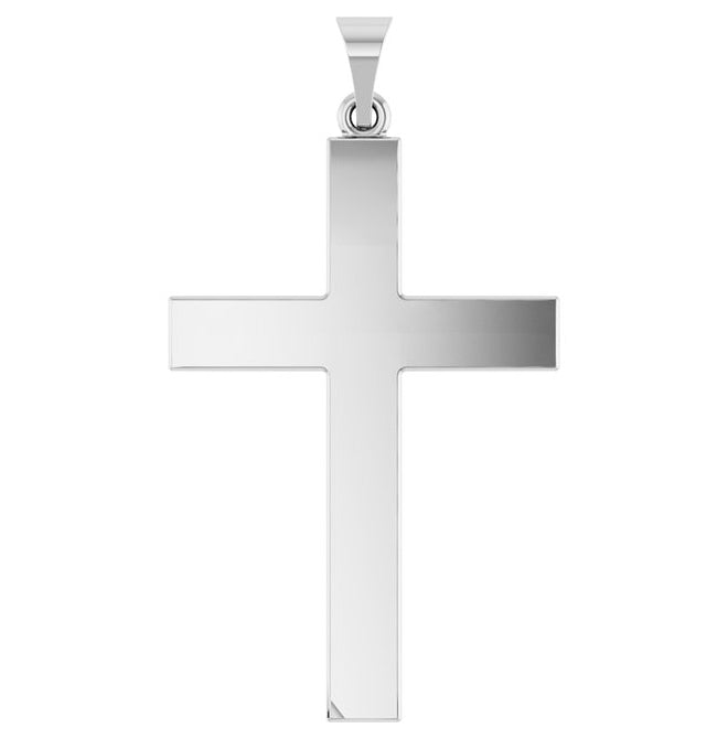 14K Yellow Or White Gold Or Sterling Silver Or Platinum Polished Cross Pendant