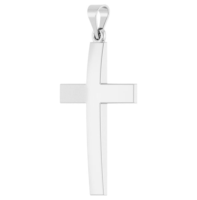 14K Yellow Or White Gold Or Sterling Silver Or Platinum Polished Cross Pendant