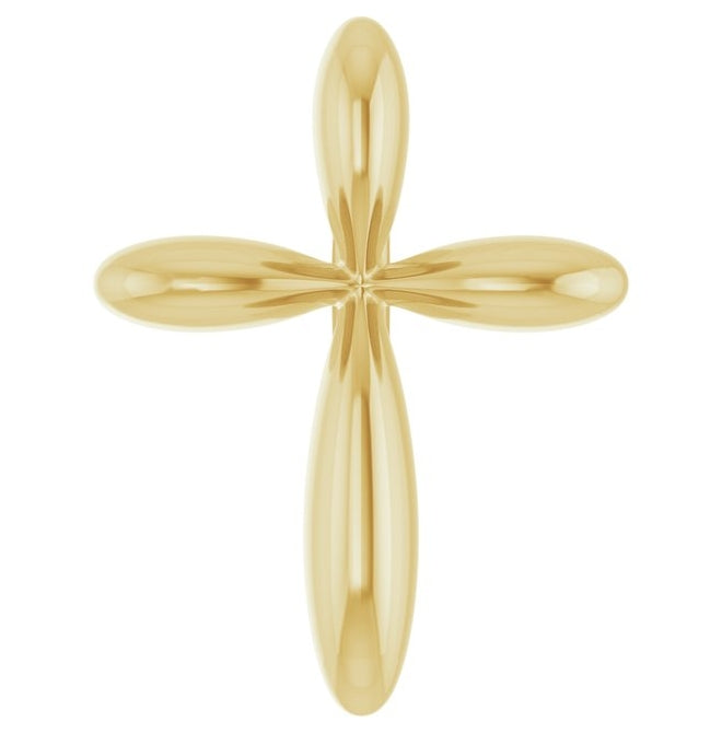 14K Yellow Gold 10 X 7.72 Mm Polished Cross Pendant