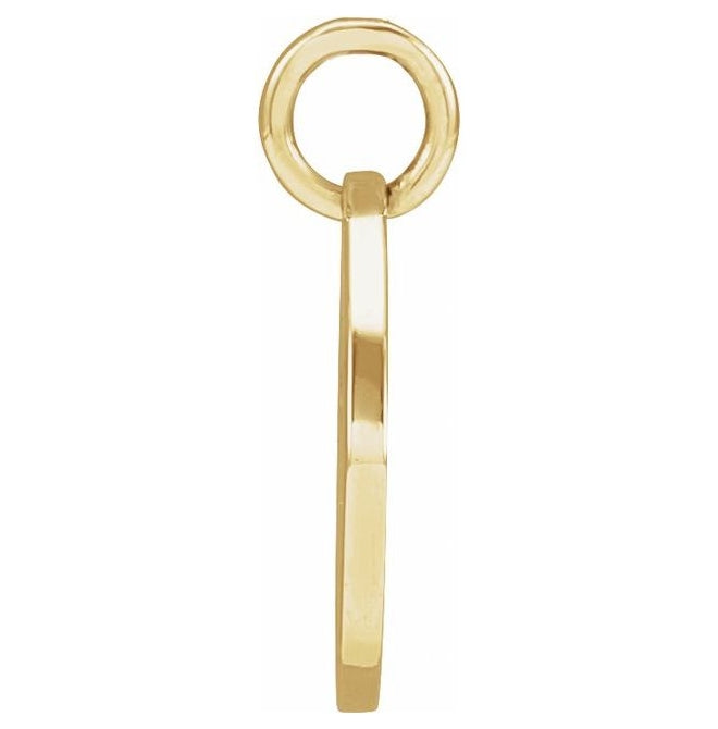 14K Yellow Gold 12.76 X 10 Mm Polished Pierced Cross Pendant