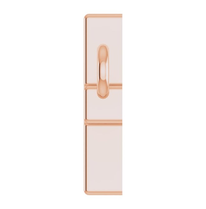 14K Rose Gold 12 X 5.9 Mm 16-18 In Polished Sideways Cross Necklace