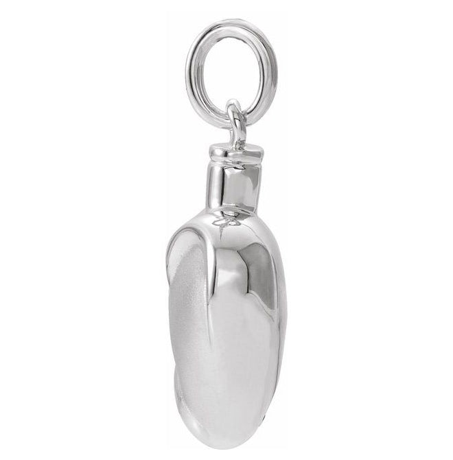 10K Yellow Or White Gold Polished Heart Ash Holder Pendant Without Box