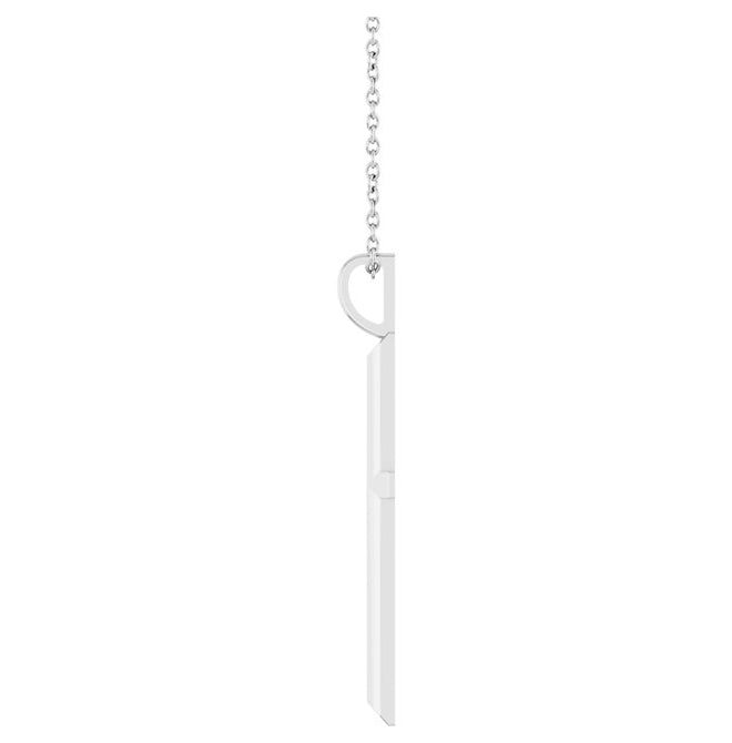 14K Yellow Or White Gold Or Sterling Silver 16-18 In Polished Knife Edge Cross Necklace