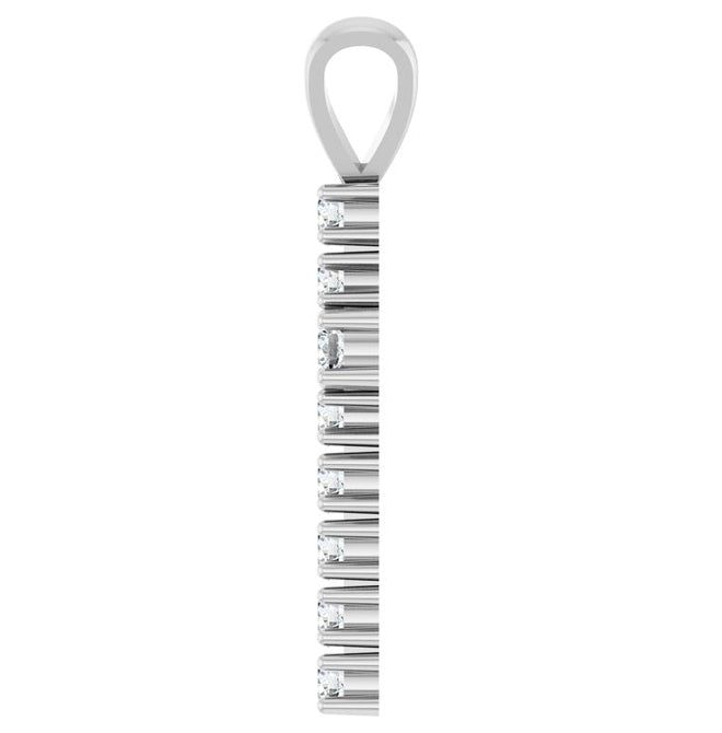 14K Yellow Or White Gold Round 2.2 Mm I1, G-H Polished 1/2 Ctw Natural Diamond Cross Pendant