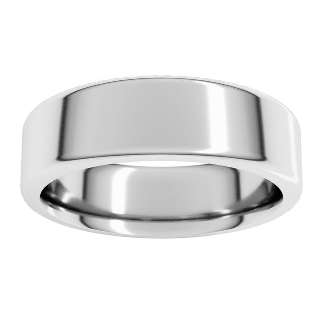 Sterling Silver 6 mm Flat Comfort Fit Round Edge Band Size 11