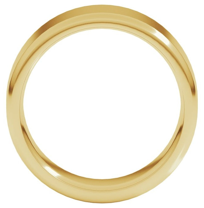 18K Yellow Gold 8 mm Round-Edge Comfort-Fit Flat Band Size 9.5