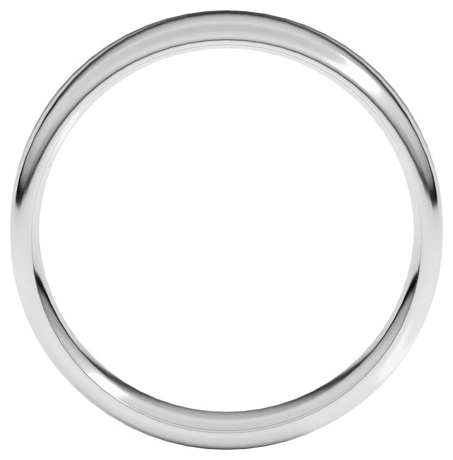 Sterling Silver 6 Mm Flat Comfort Fit Light With Round Edge Band Size 11