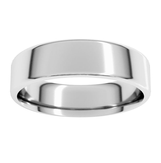 Sterling Silver 6 Mm Flat Comfort Fit Light With Round Edge Band Size 11
