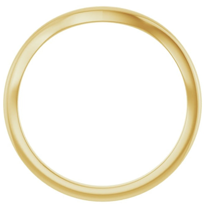 14K Yellow Gold Trillion 3.5 X 3.5 X 3.5 Mm 4.6 Mm Polished Matching Band Size 7