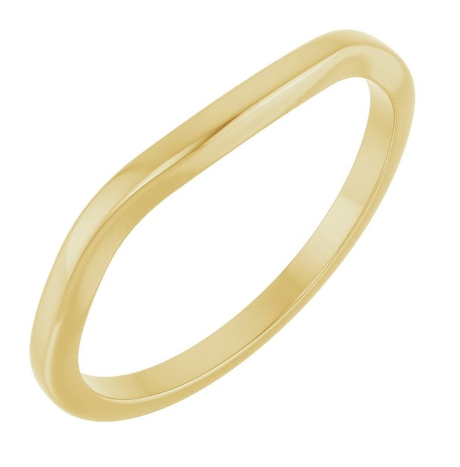 14K Yellow Gold Trillion 3.5 X 3.5 X 3.5 Mm 4.6 Mm Polished Matching Band Size 7