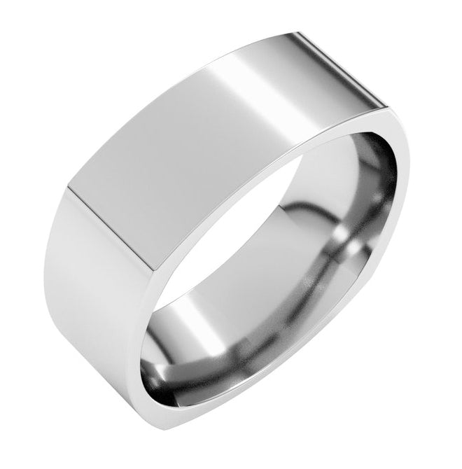 Platinum 7 Mm Comfort-Fit Standard Weight Standard Weight Comfort-Fit Square Band Size 8.5