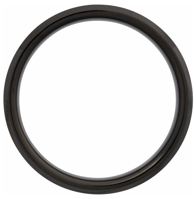 Black PVD Tungsten Polished Beveled-Edge Inlay Band