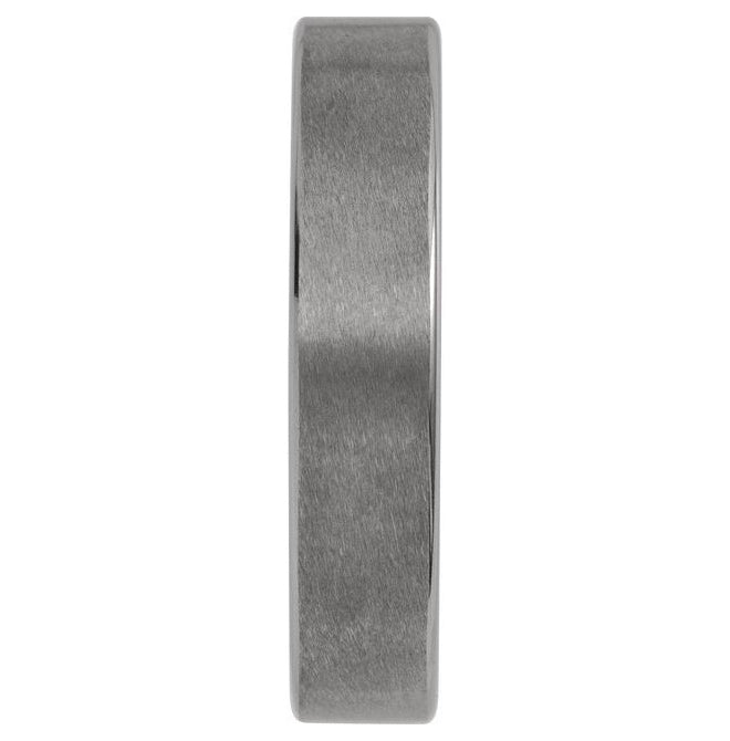 Tungsten Comfort-Fit Flat Band with Satin Finish