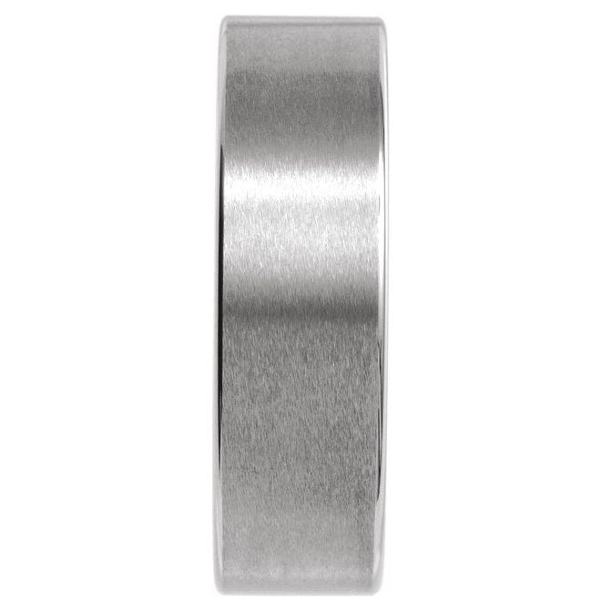 Tungsten Comfort-Fit Flat Band with Satin Finish