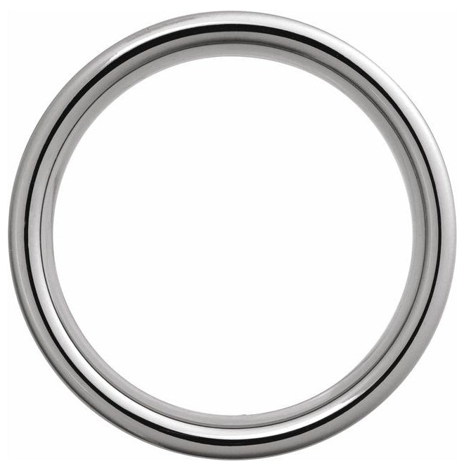 Tungsten Comfort-Fit Flat Band with Satin Finish