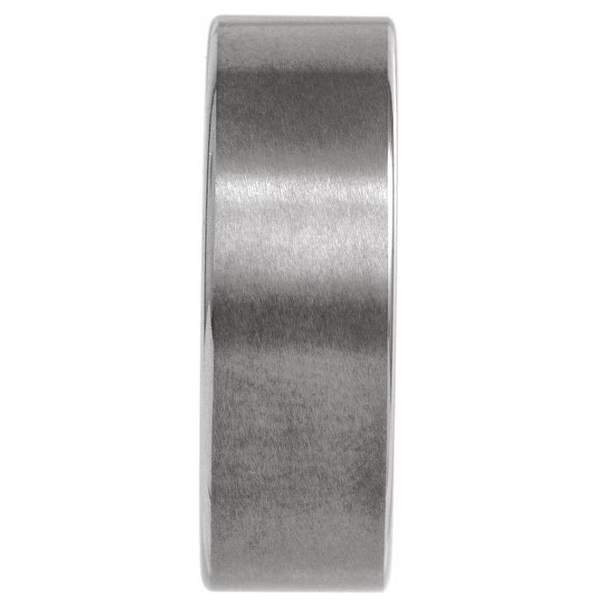 Tungsten Comfort-Fit Flat Band with Satin Finish