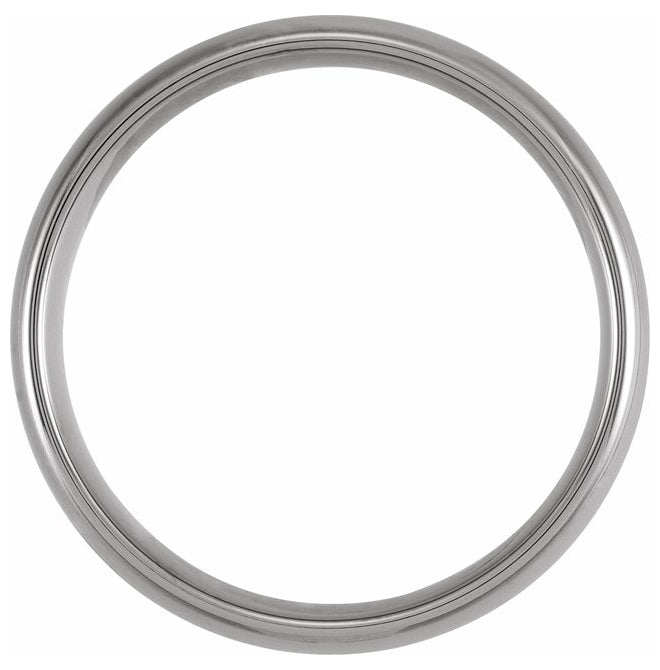 Tungsten 8 mm Acacia Wood Inlay Comfort-Fit Half Round Band