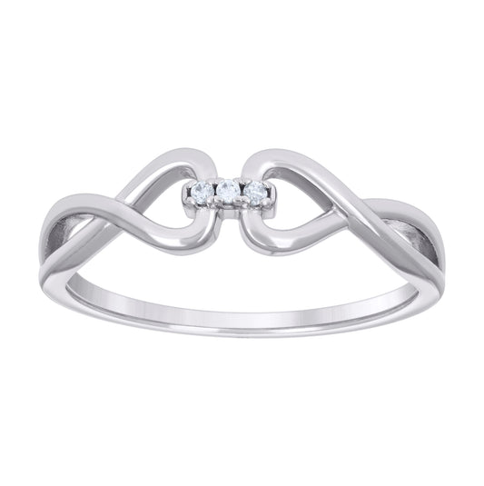Sterling Silver Women's Cubic-Zirconia Infinity Bridal Anniversary Wedding Engagement Band Ring