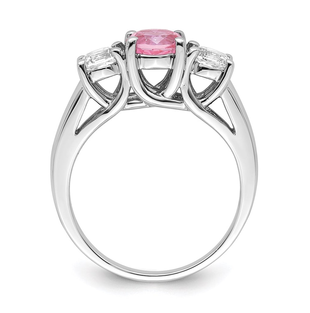 10k White Gold Survivor Collection Clear/Gem Pamela Ring – Elegant Jewelry Gift for Birthday, Anniversary, Engagement, Wedding