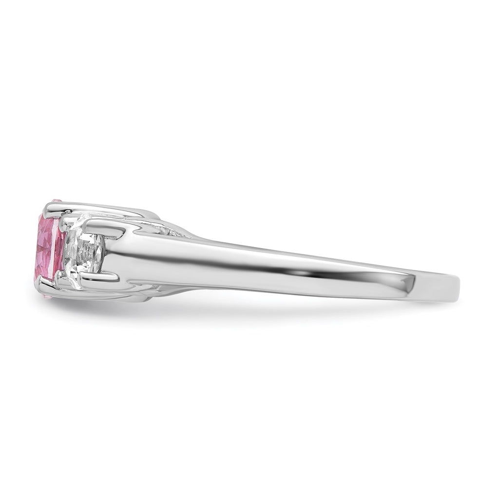 10k White Gold Survivor Collection Clear/Gem Pamela Ring – Elegant Jewelry Gift for Birthday, Anniversary, Engagement, Wedding