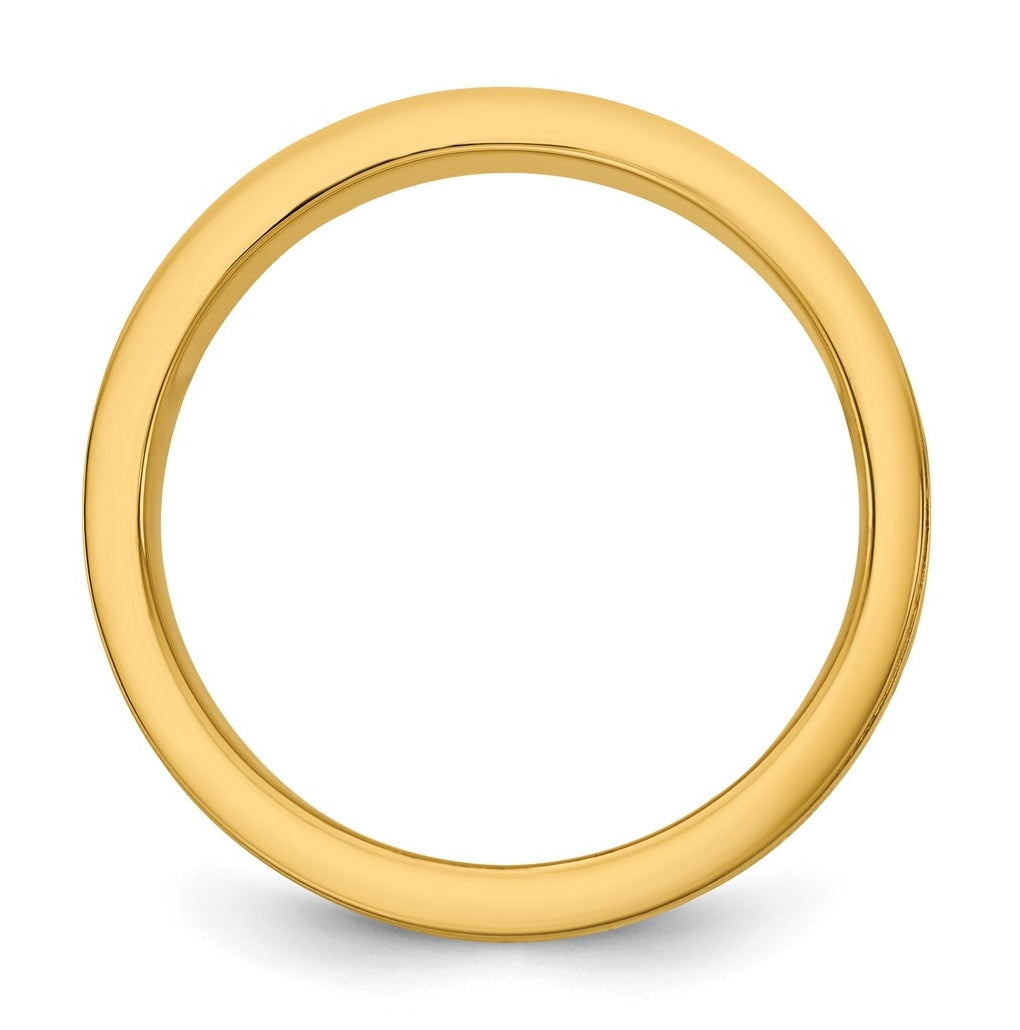14k Two-Tone Yellow and White Gold Milgrain Wedding Band