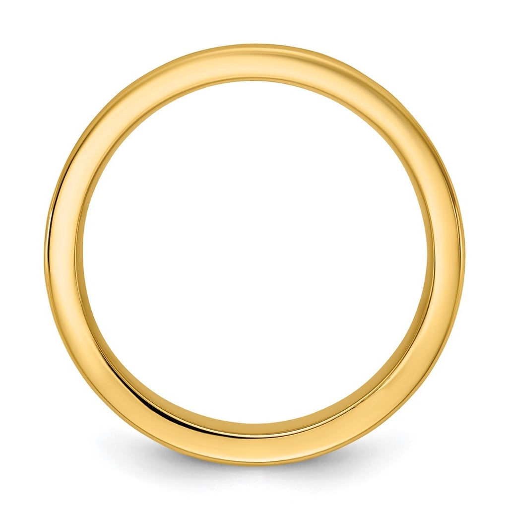 14k Two-Tone Yellow and White Gold Step Up Beveled Wedding Band