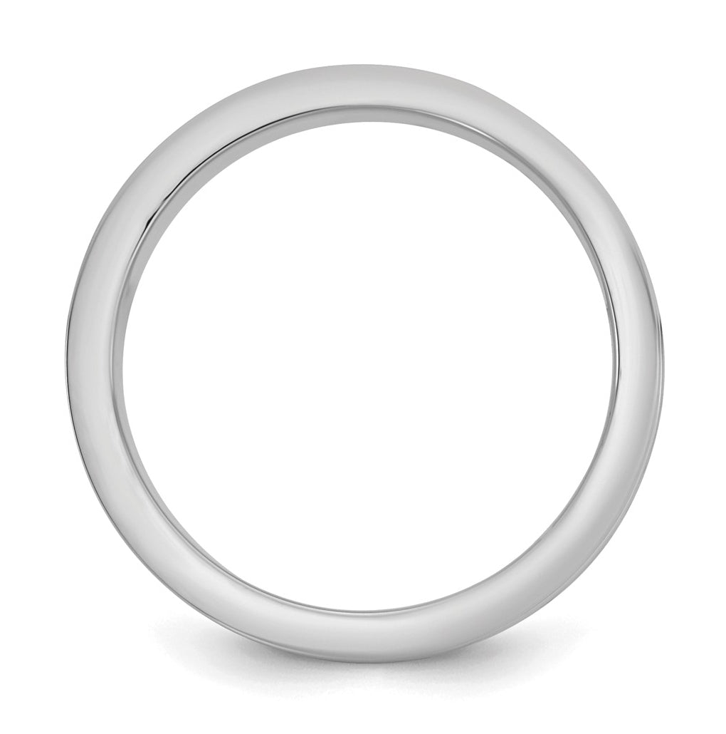 14k Two-Tone White and Yellow Gold Step Up Flat Edge Wedding Band