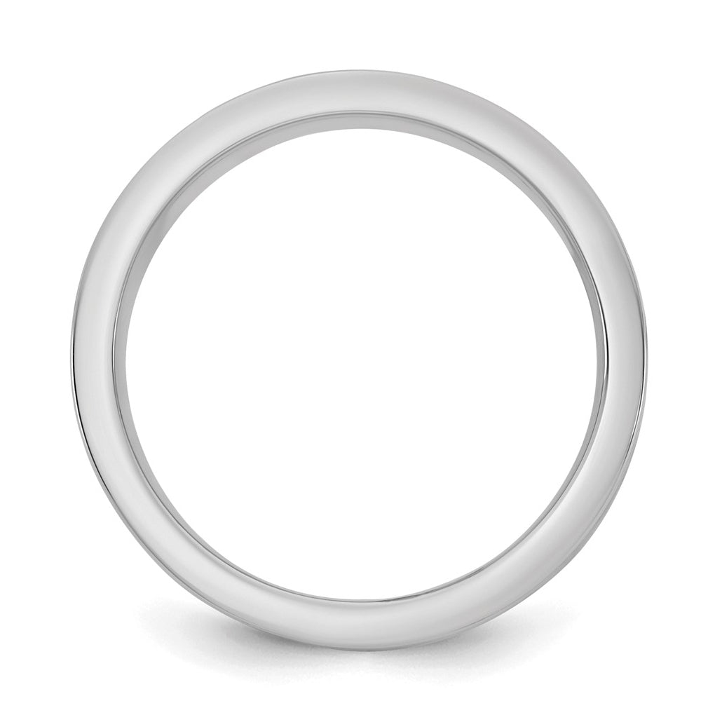 14k Two-Tone White and Yellow Gold Step Up Flat Edge Wedding Band