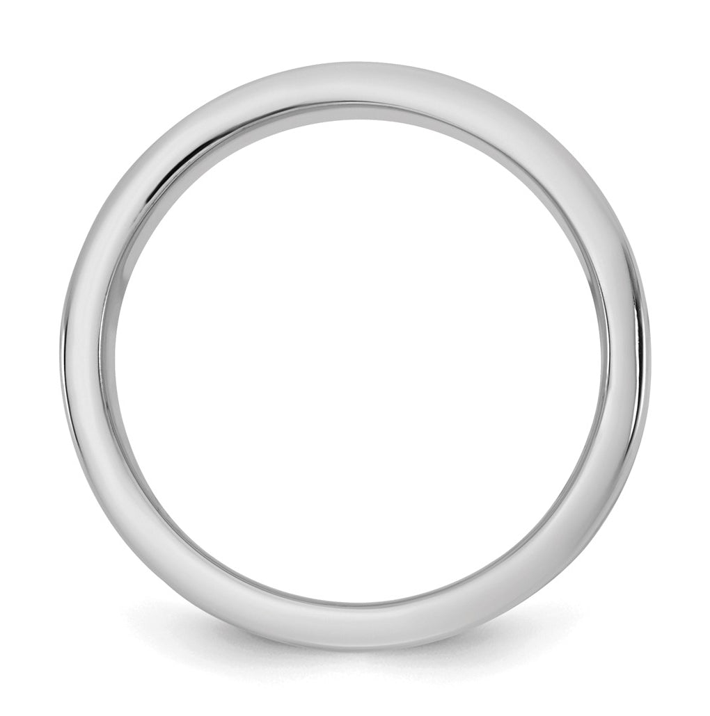 14k Two-Tone White and Yellow Gold Step Up Flat Edge Wedding Band