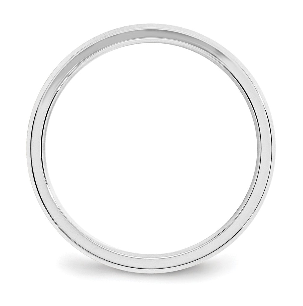 14K Yellow Or White Gold Beveled Edge Comfort Fit Wedding Band