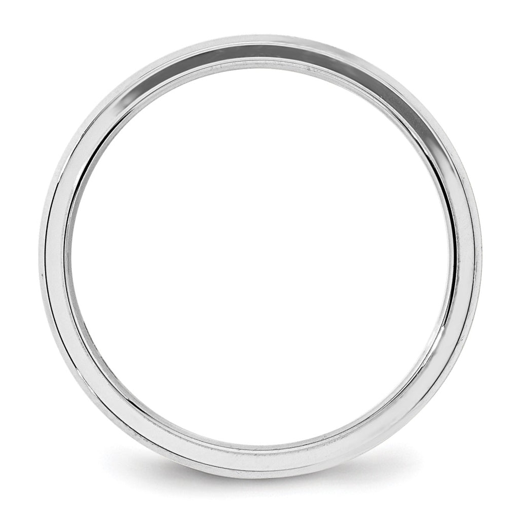 14K Yellow Or White Gold Beveled Edge Comfort Fit Wedding Band