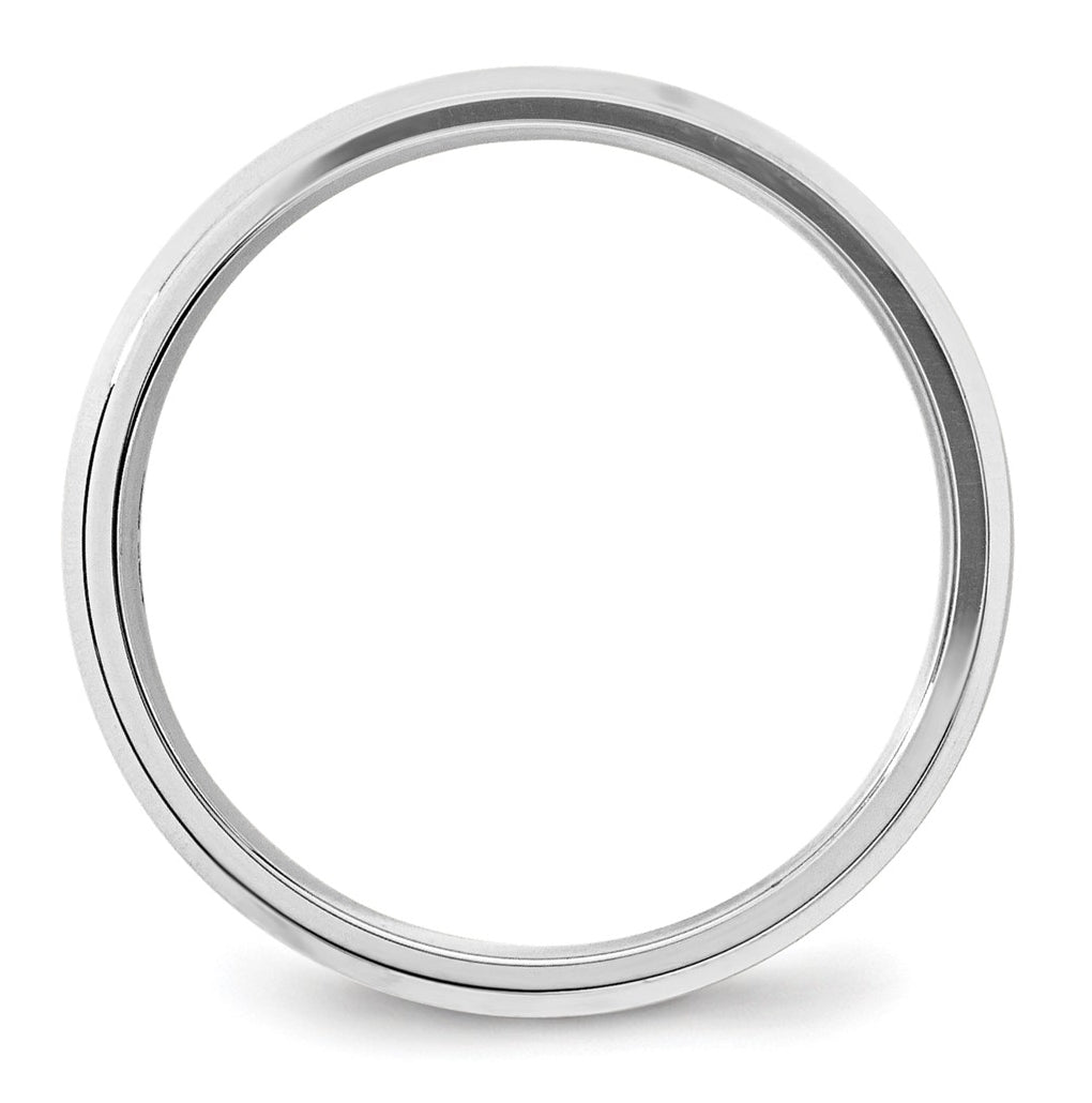 14K Yellow Or White Gold Beveled Edge Comfort Fit Wedding Band