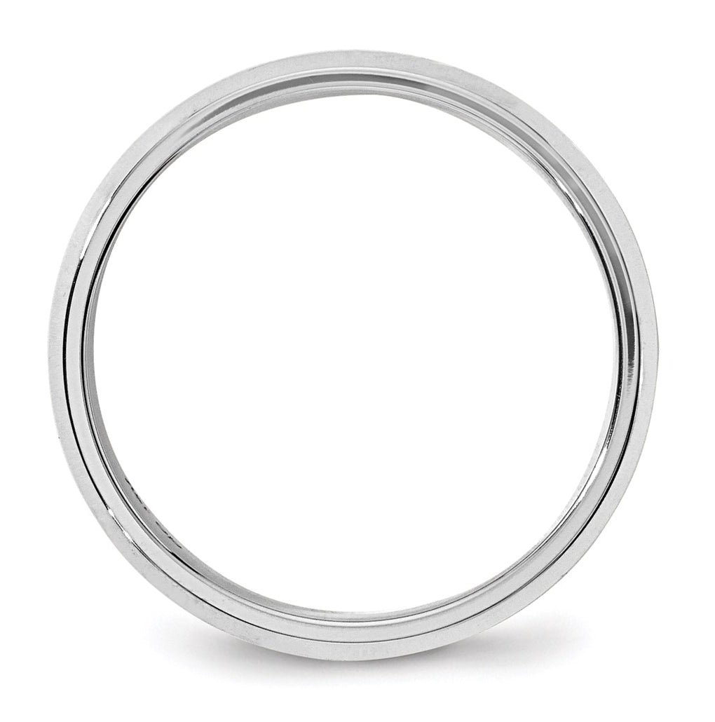 14K Yellow Or White Gold Beveled Edge Comfort Fit Wedding Band