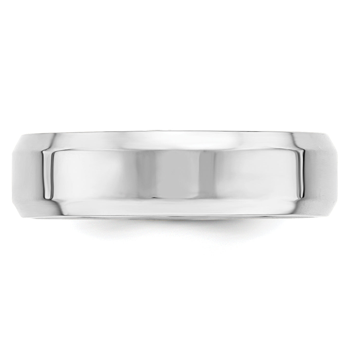 14K Yellow Or White Gold Beveled Edge Comfort Fit Wedding Band