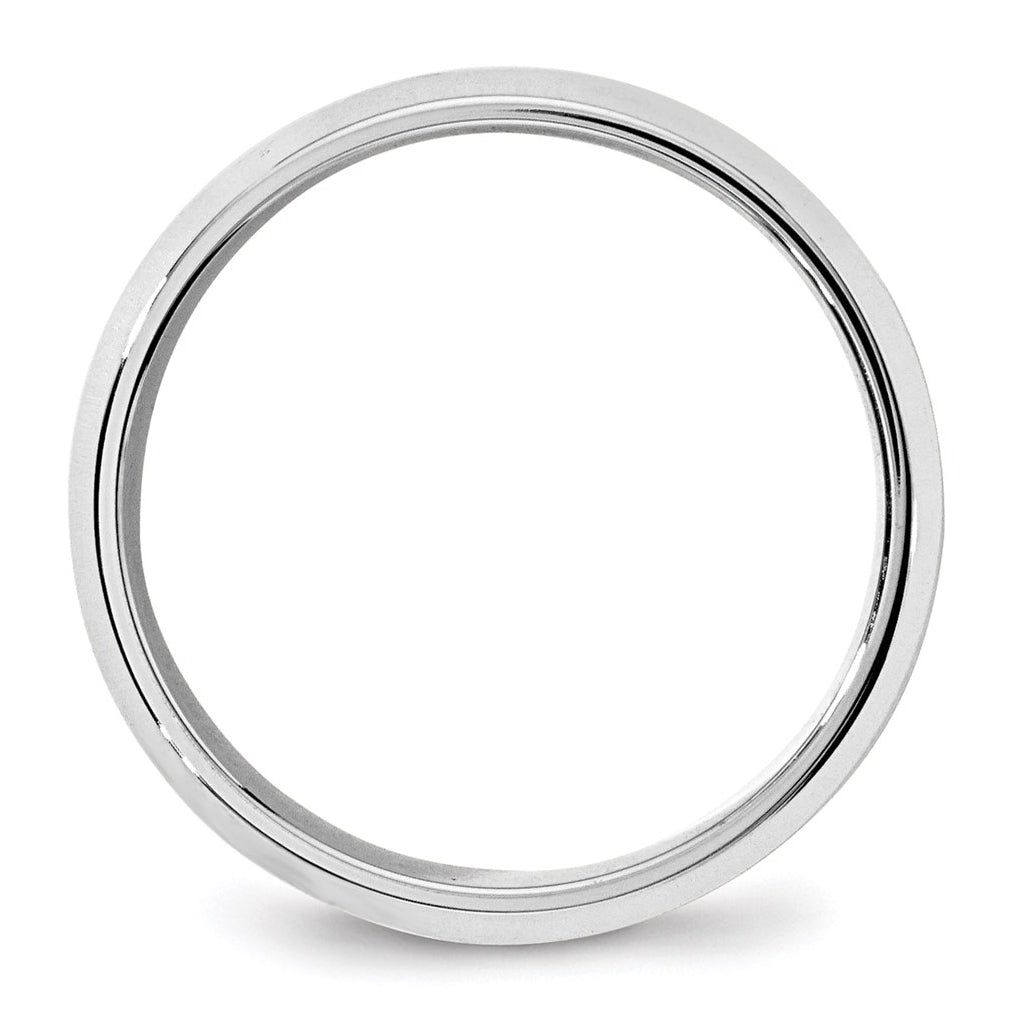 14K Yellow Or White Gold Beveled Edge Comfort Fit Wedding Band