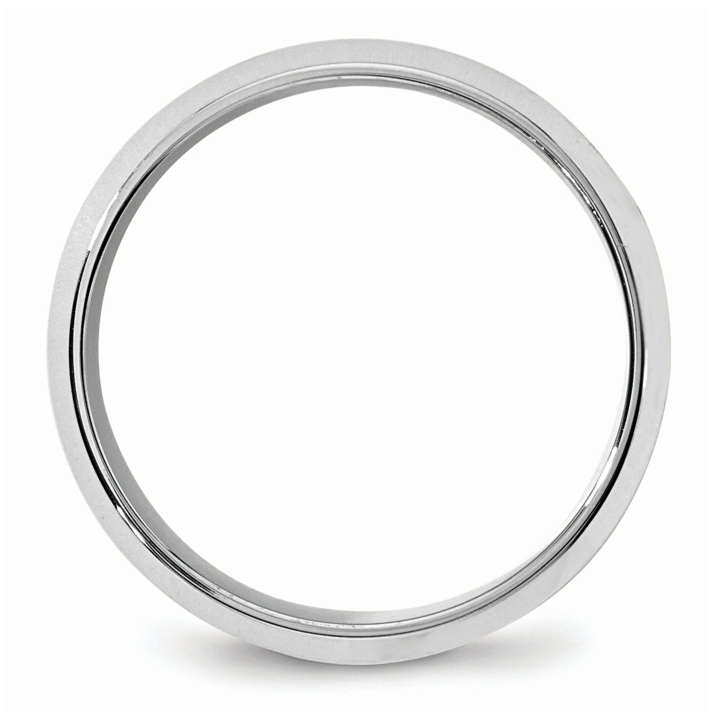 14K Yellow Or White Gold Beveled Edge Comfort Fit Wedding Band