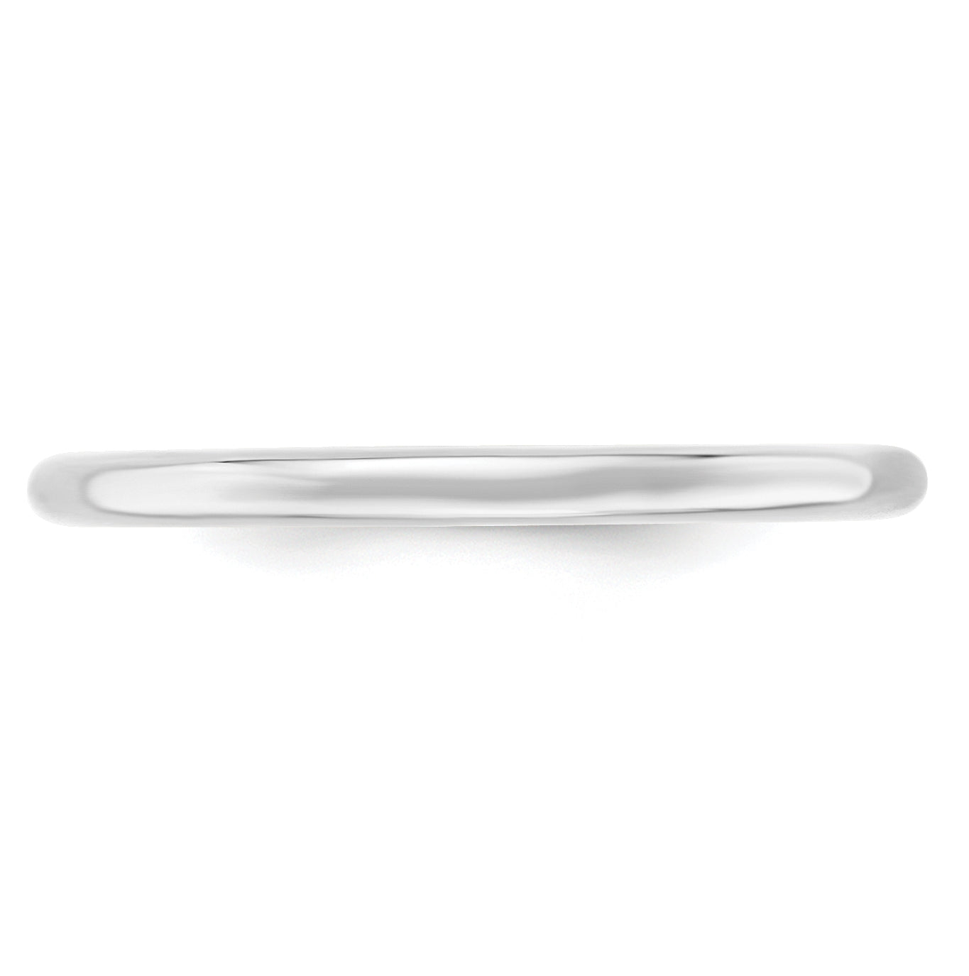 14k White Gold 2mm Standard Weight Comfort Fit Wedding Band Size 5.5