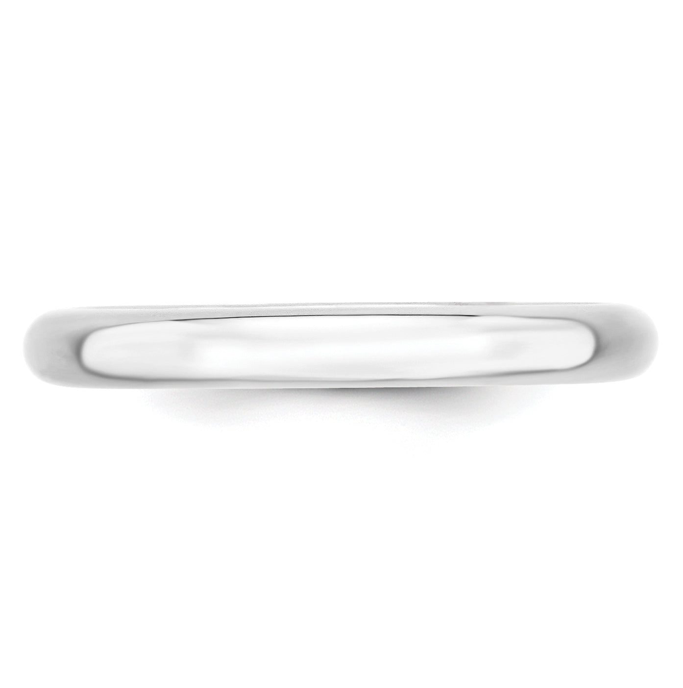 14k White Gold 3mm Standard Weight Comfort Fit Wedding Band Size 5.5
