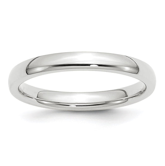 10k White Gold 3mm Standard Weight Comfort Fit Wedding Band Size 5.5
