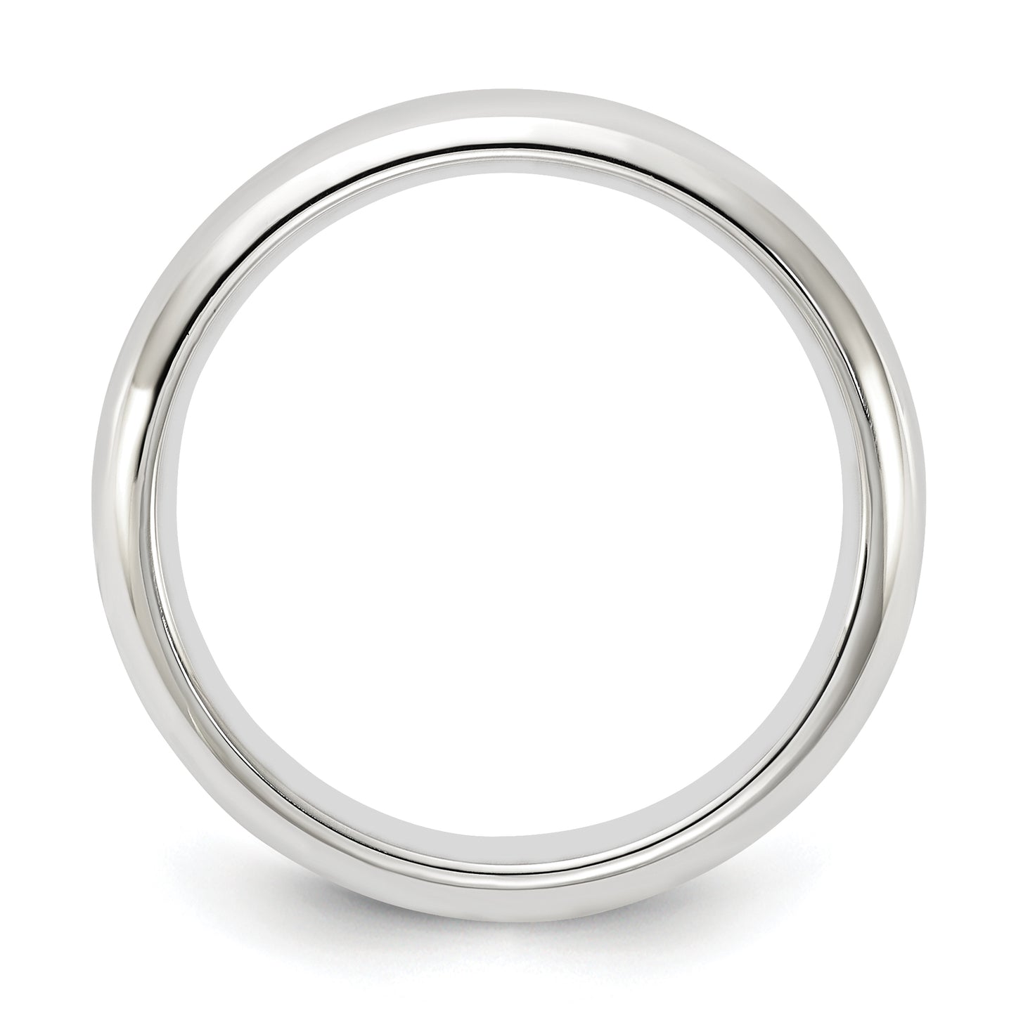 14k White Gold 4mm Standard Weight Comfort Fit Wedding Band Size 4