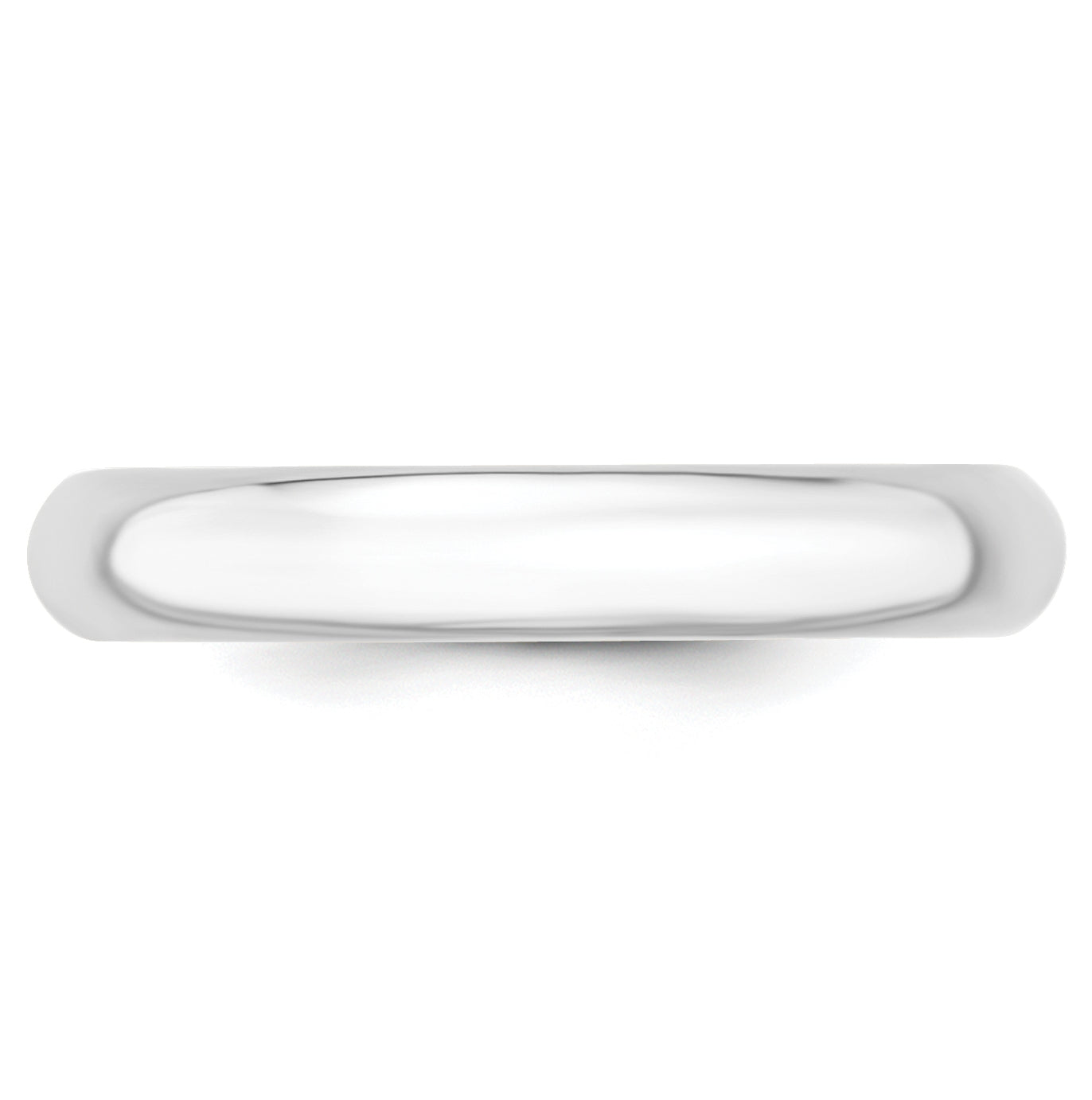 14k White Gold 4mm Standard Weight Comfort Fit Wedding Band Size 5.5