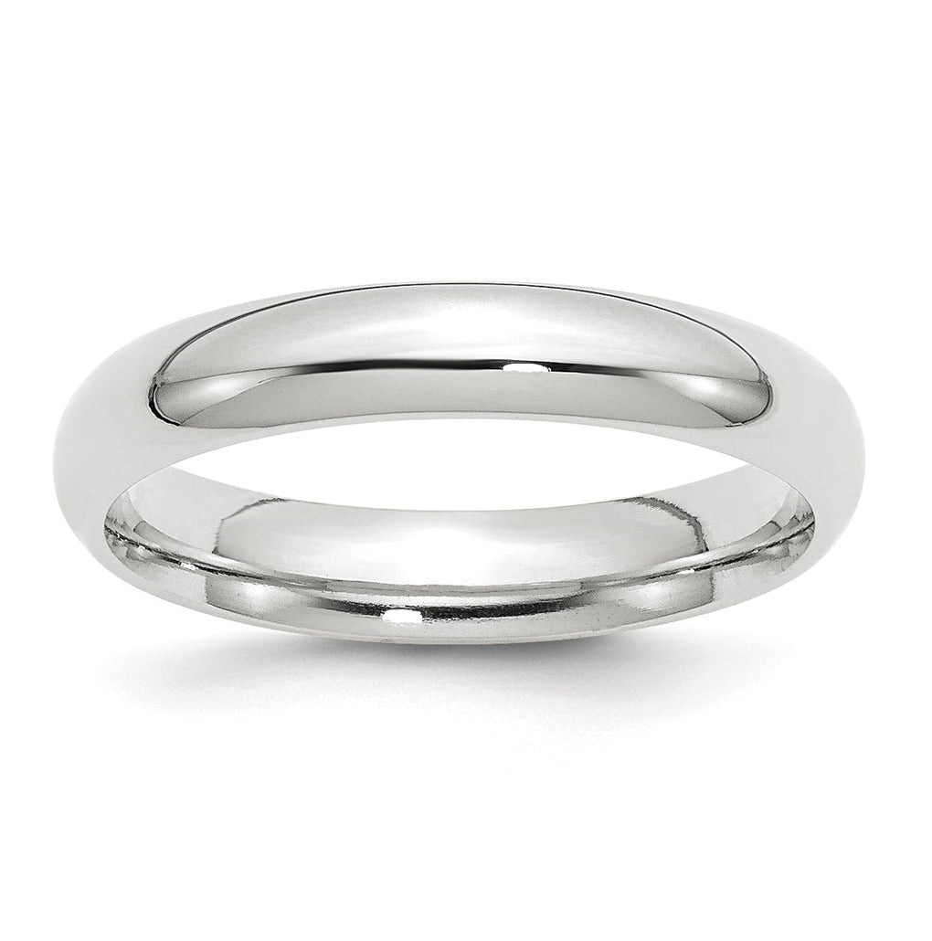 14k White Gold 4mm Standard Weight Comfort Fit Wedding Band Size 5