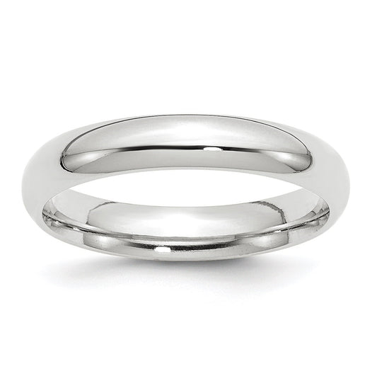 14k White Gold 4mm Standard Weight Comfort Fit Wedding Band Size 5