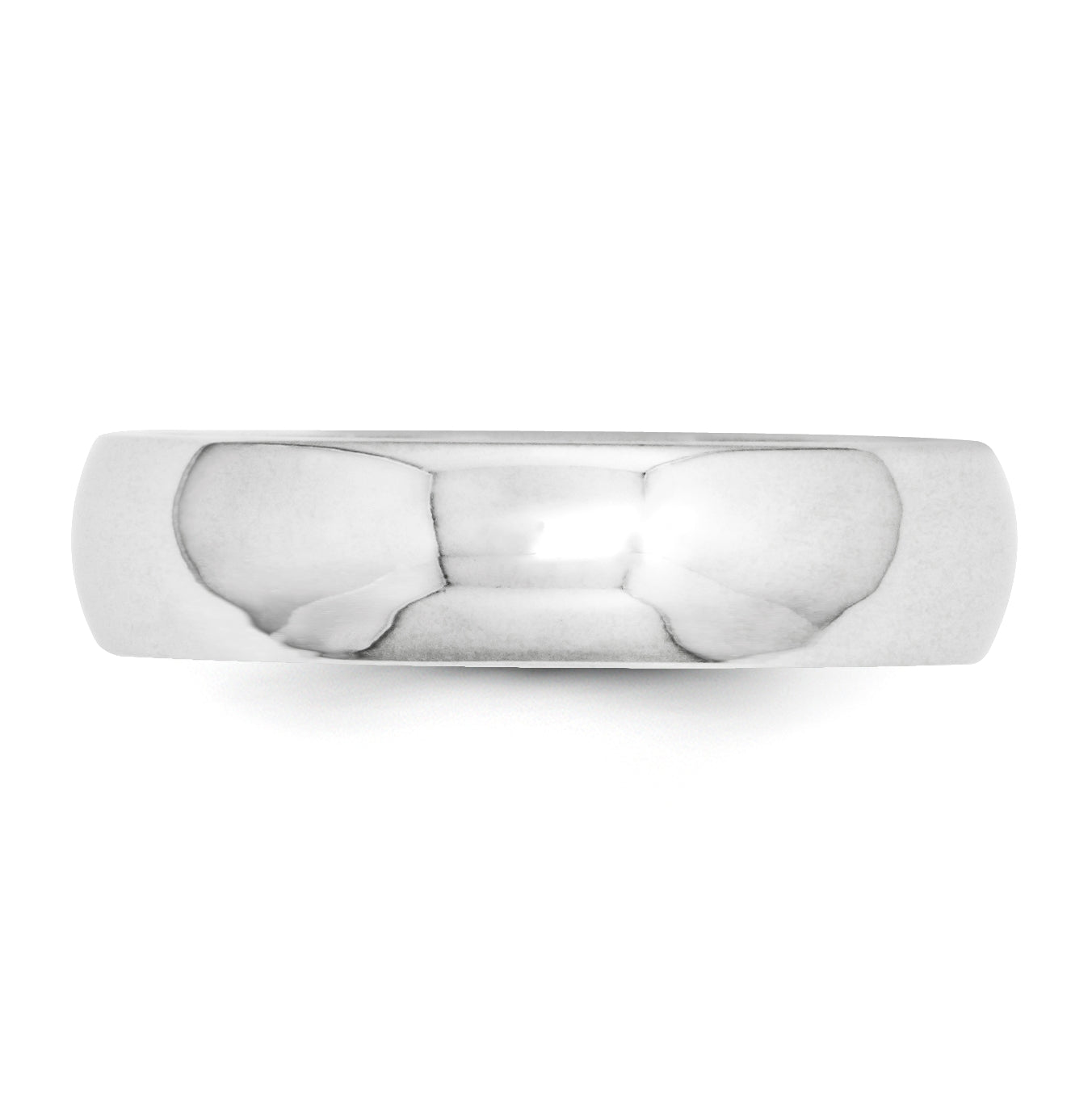 14k White Gold 5mm Standard Weight Comfort Fit Wedding Band Size 5.5