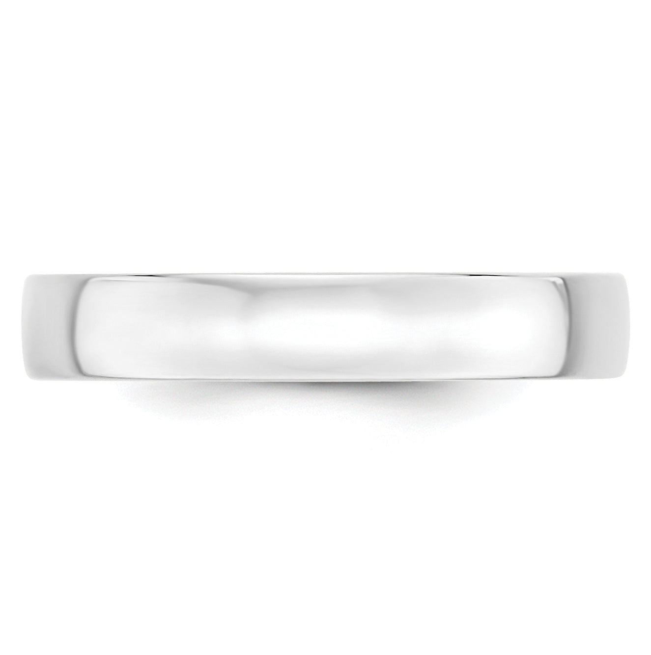 14k White Gold 4mm Lightweight Comfort Fit Wedding Band Size 4