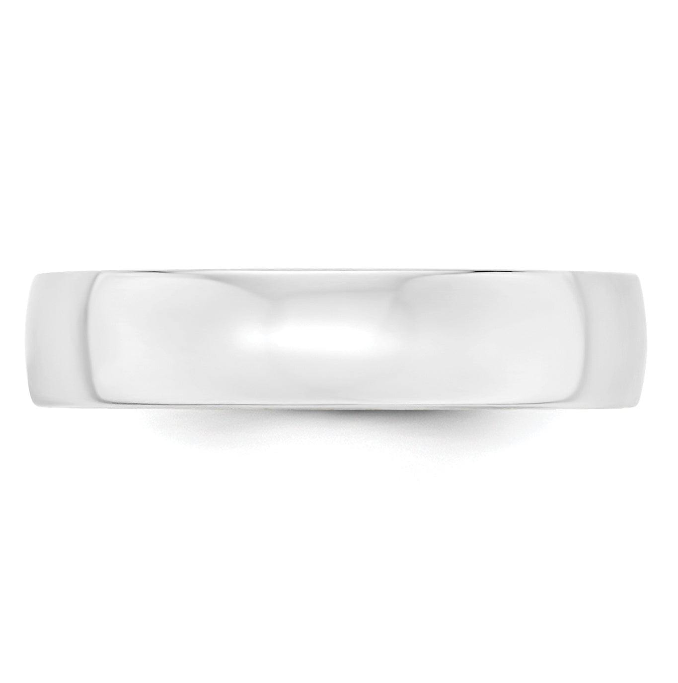 14k White Gold 5mm Lightweight Comfort Fit Wedding Band Size 5